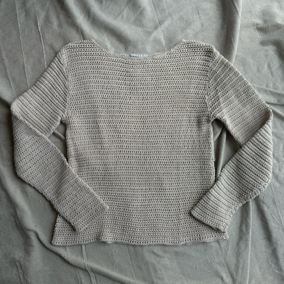 Coldwater Creek linen blend open knit sweater - Picture 3 of 7